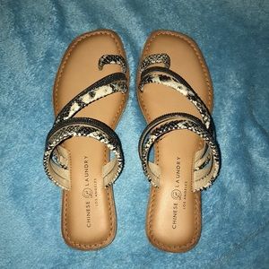 Chinese Laundry Snakeskin Sandals